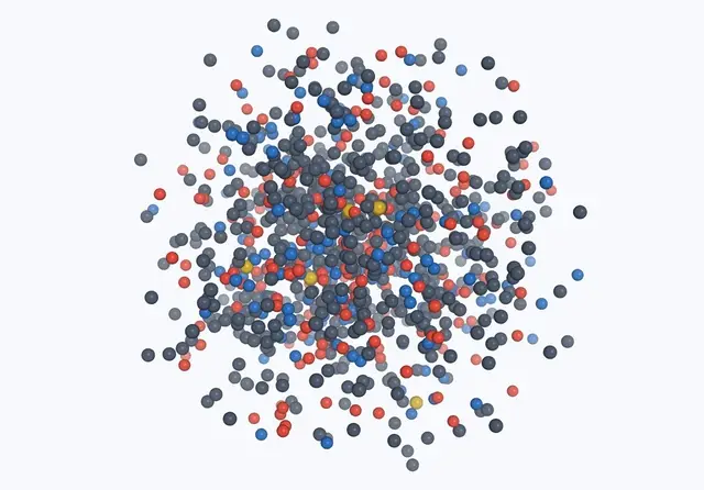 NovaFold prediction for PDB 7fyr, resolving from a point cloud and overlaid on the deposited structure: 0.15 Å C-alpha RMSD across 128 aligned residues